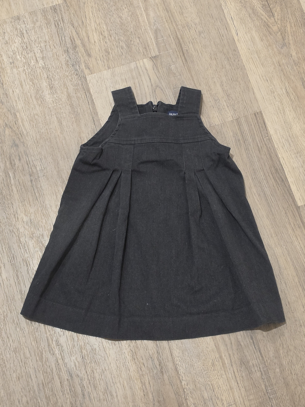 Ralph Lauren Black Pleated Pinafore Dress for Kids